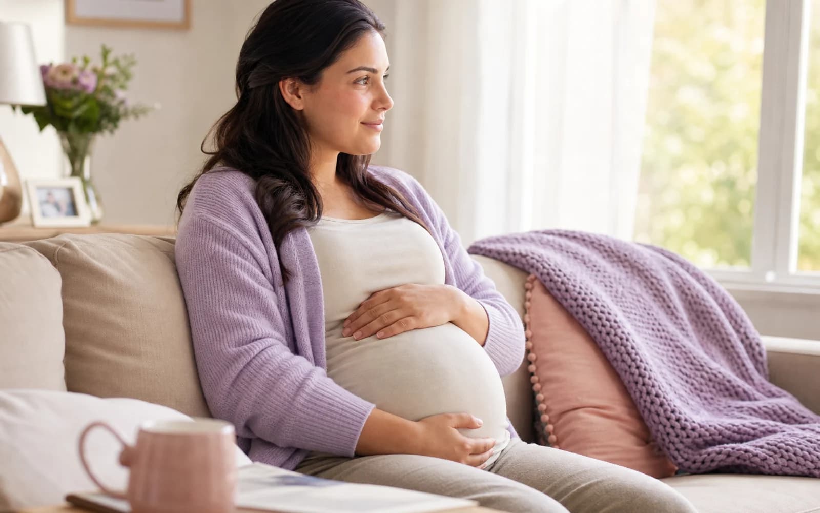 A balanced pregnancy meal with whole grains and vegetables