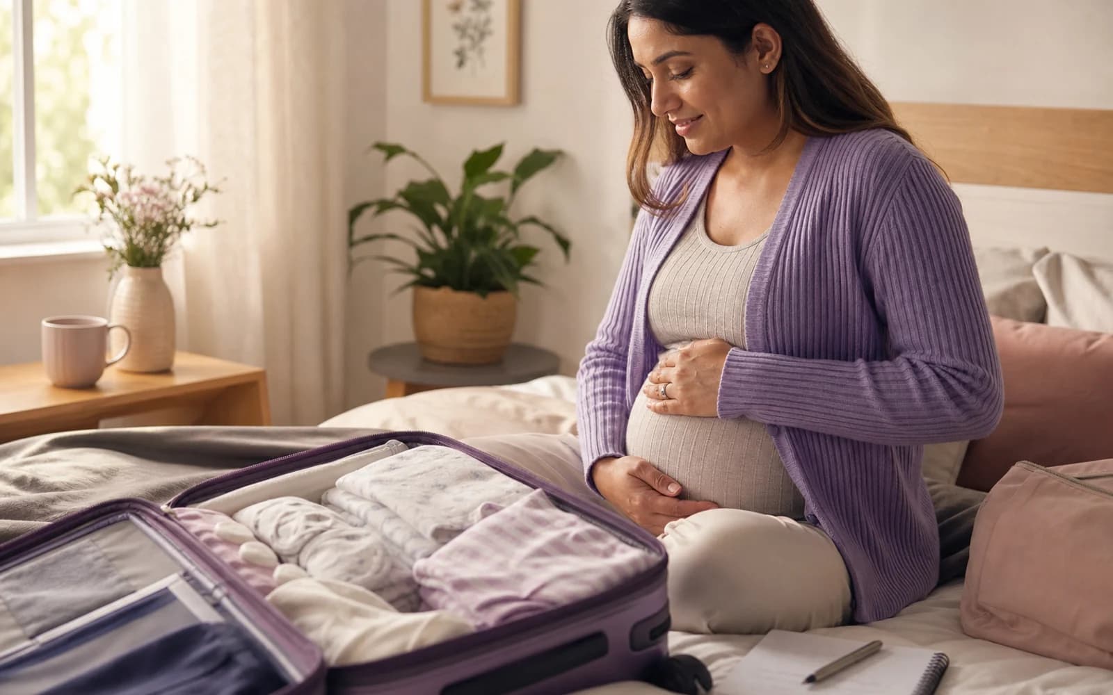 Calm preparation before a maternity appointment