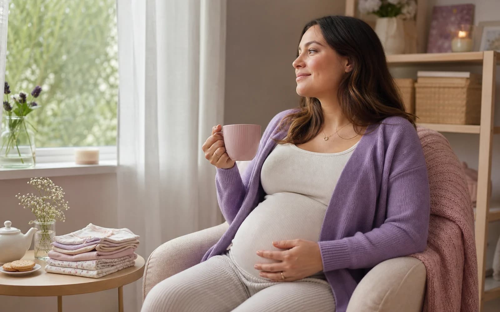 A simple home-cooked meal plated for a calm pregnancy evening