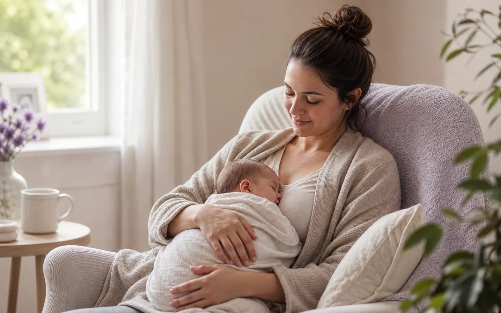Quiet newborn cuddle