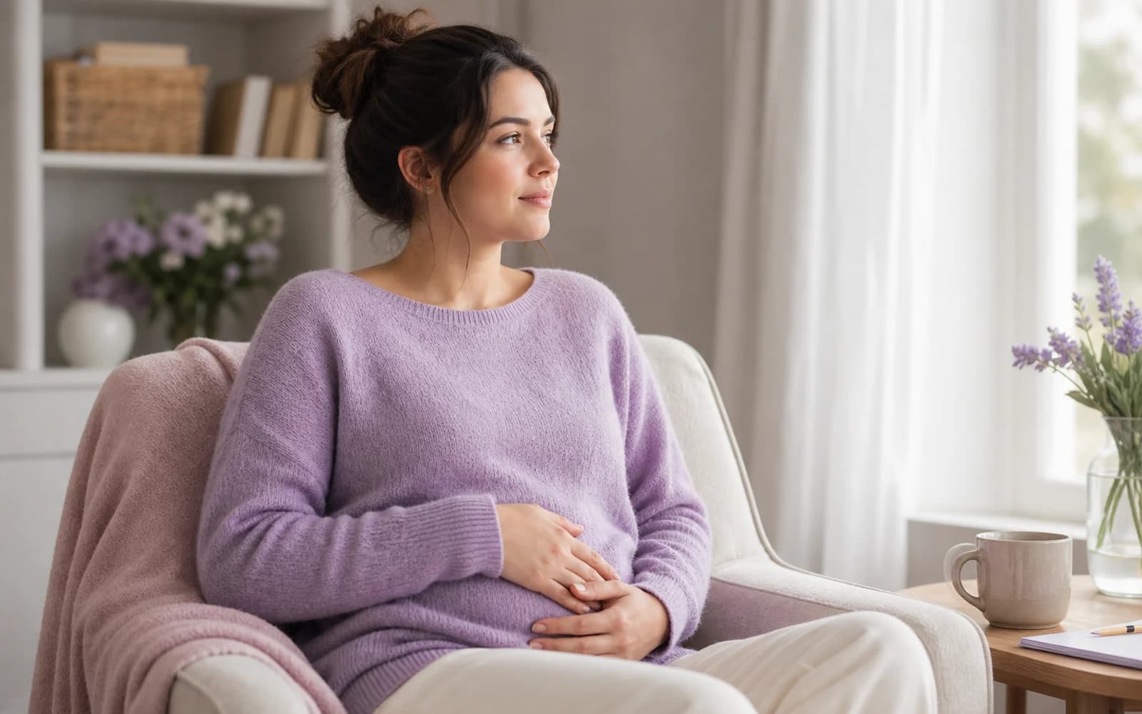 Calm preparation before a pregnancy scan appointment